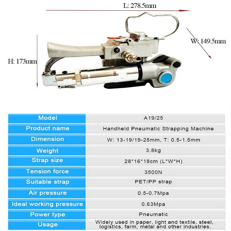 Handheld pneumatic combination Tool for Strapping, Pet Strapping Tool, Pneumatic Strapping Tool, Combination Strapping Tool 手持式气动组合工具捆扎工具, 宠物捆扎工具, 气动捆扎工具, 组合捆扎工具