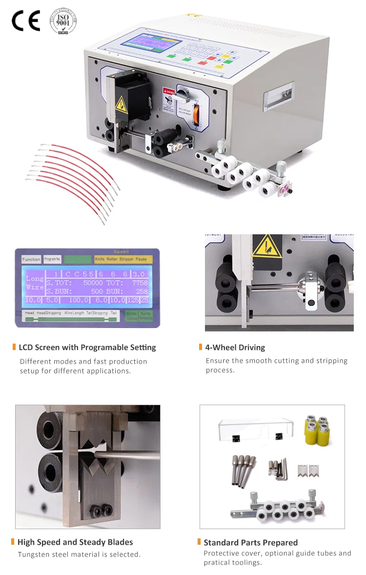Double feeding wires stripping machine, Double line Wire Cutting Stripping Machine, Electrical Wire Stripping Machine, Cable Cutting Stripping Machine 双送线剥线机, 双线切线剥线机, 电线剥皮机, 电缆切割剥皮机