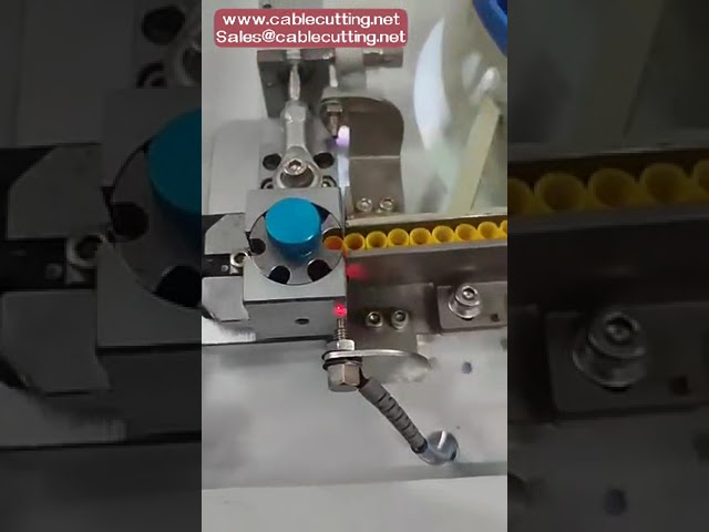 pre insulated wire terminal stripping crimping machine, tubular terminal ferrule strip crimp machine