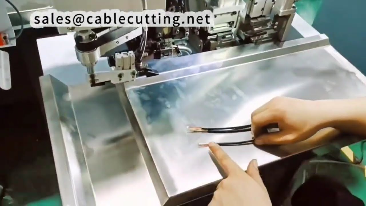圆护套线剥线压接一体机，高效自动化线束加工