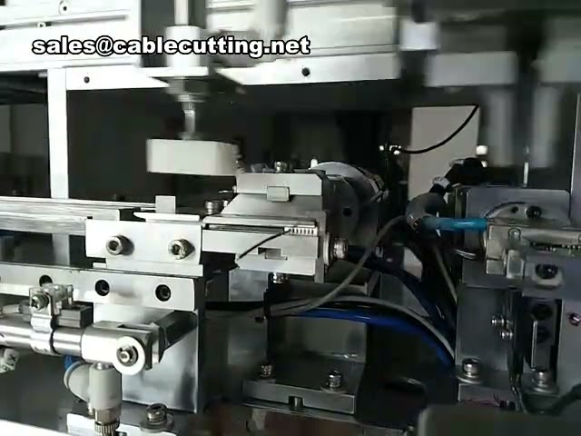 全自动电线电缆裁切剥皮压接扭线沾锡插胶壳一体机