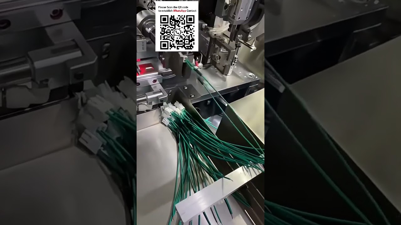 全自动电线加工一体机：裁切、剥皮、压接、插壳、镀锡、热缩管、打印 #全自动