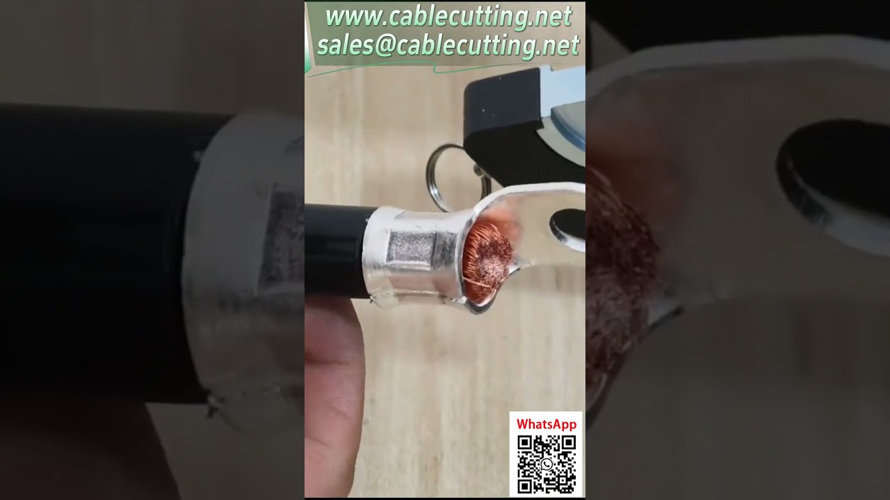 500A氣動壓接機｜9噸力壓接6-300平方線纜，六邊點狀B型模具，自動化端子加工