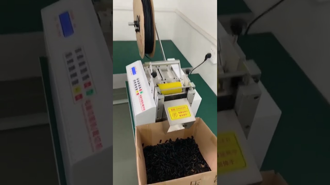 全自动电脑切管机 热缩管切割实拍视频 长度可调