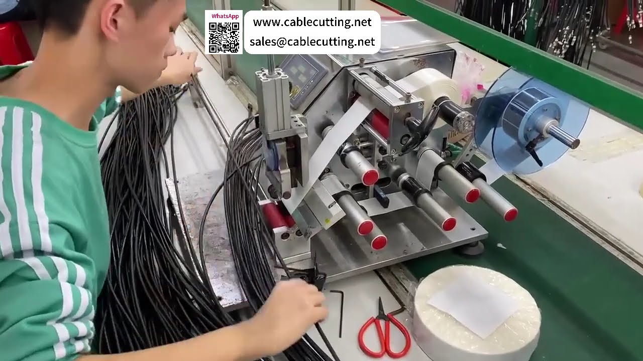 台式滚动贴标机 快速准确的绕线贴标用于线束加工