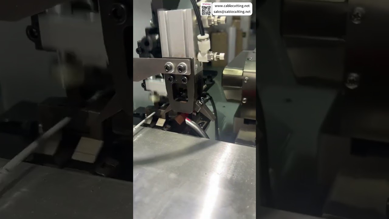 专用全自动端子压接机双头操作过程输出
