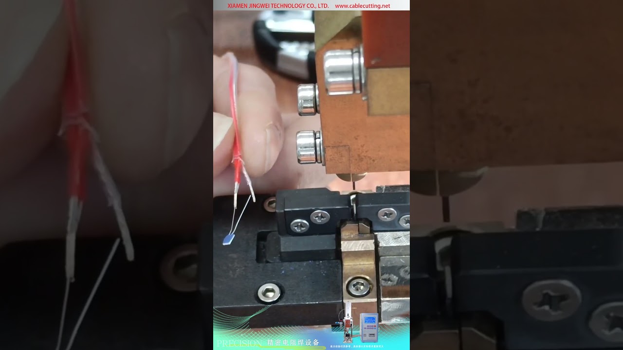 用于PT100铂电阻温度检测器元件引线的精密点焊机
