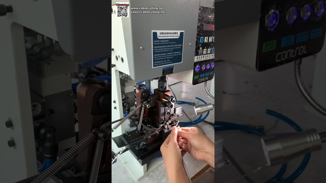自动单线剥线端子压接机双线束加工速度