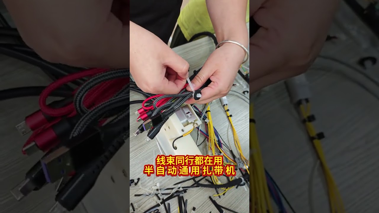 行业喜爱的半自动扎带工具，线束加工的首选